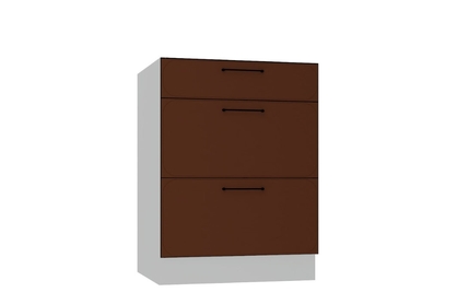 Skříňka kuchyňská s zásuvkami Katrin D60 S/3 - tuscan red