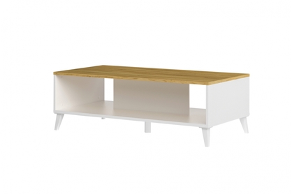 stolek kawowy Barris 41 - 120x60 cm - Ořech americký byant/Bílý mat