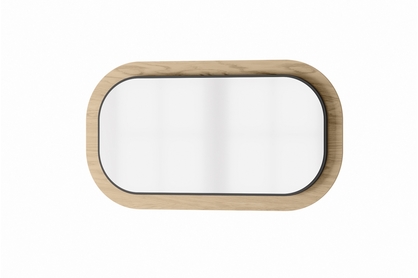 Zrcadlo wiszace Limbo 80 w drewnianej ramie 110 cm - Dub artisan