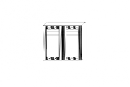 Skříňka kuchyňská závěsná Kammono F11 WW80/71 dvoudveřová z przeszkleniem
