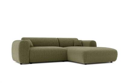 Rohová sedacia súprava pravá strana do obývacej izby Zastia - zelená plecionka Crown 11 