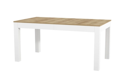 Rozkládací jídelní stůl Wenus - 160-300x90 cm - dub riviera/bílý mat