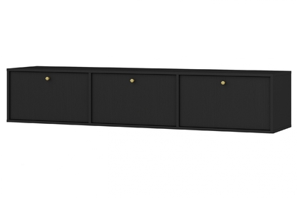 TV skrinka závesná Lotina IV 3K - 180 cm - Čierny grafit