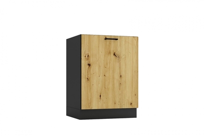 Dřezová jednodveřová kuchyňská skříňka Anika D60 ZL - dub artisan / grafit