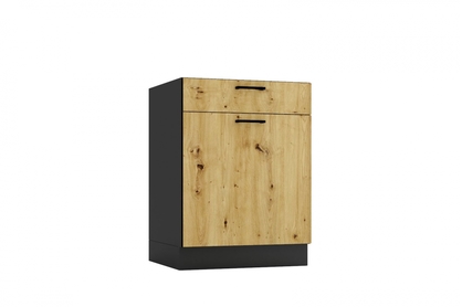 Spodní kuchyňská skříňka se zásuvkou Anika D60 S1 - dub artisan / grafit