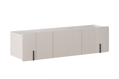 Závěsný TV stolek Malmi 150 cm - kašmírový / crema bianca / černý