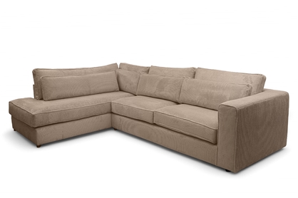 Rohová sedacia súprava Larina ľavá - svetlohnedý menčester Lincoln 17