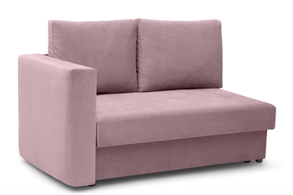 Váľanda Matej s úložným priestorom pravá - 200x80 cm - ružový zamat Kronos 27