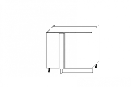 Skříňka kuchyňská spodní Ilandia DPR110x65 rohová jednodveřová - bílý mat