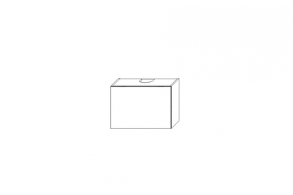 Skříňka kuchyňská závěsná Ilandia WO60/42 nízká digestořová - bílý mat