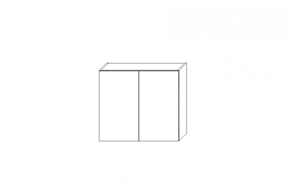 Skříňka kuchyňská závěsná Ilandia W80/71 dvoudveřová - bílý mat