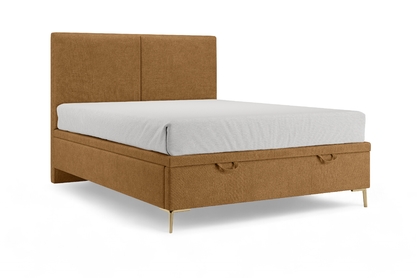 Boxspring posteľ Lektis 140x200 S vnútorným úložným priestorom- nožičky kovové zlote