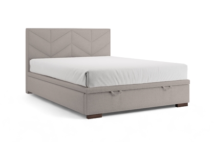 Postel boxspring Lindi 140x200 s úložným prostorem- hnědá szenil Perfect Harmony 04 / Nohy wenge