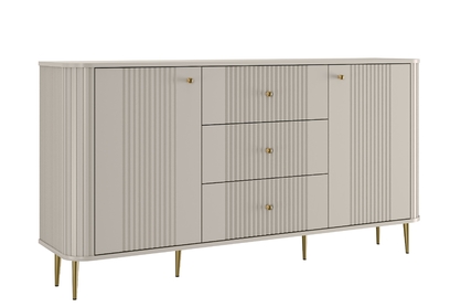 Komoda so zásuvkami Vesper 160 cm - kašmír / zlaté nohy