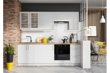 Kuchynská zostava Natalia 240 cm s DK60 - sivý mat