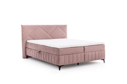 Pat Boxspring Wasil 160x200 cu spațiu de depozitare - roz catifea hidrofobă Element 18