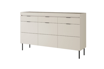 Komoda Sentia 157 cm se zásuvkami - kašmírová / černá