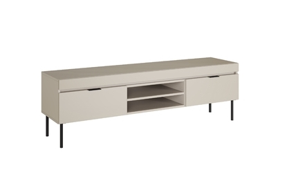 TV stolík Sentia 157 na kovových nohách - kašmír/čierna