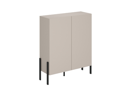 Komoda Jukon 114 cm dvoudveřová - kašmír / černé nohy