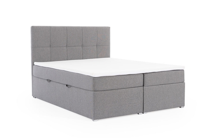 Postel boxspring s úložním prostorem Gasper 160x200 - šedá plecionka Inari 91 - Konec série