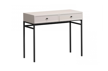 Konzola / toaletný stolík Lorini 100 cm - kašmírová / čierne úchytky G