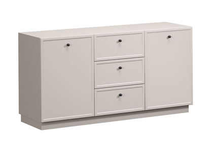 Komoda Lorini 150 cm - kašmírová / černé úchytky