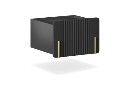 Závesný nočný stolík Malmi 45 cm - čierny mat / zlatá