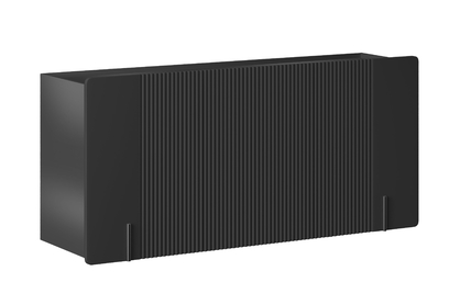 Závěsná komoda Malmi 150 cm třídveřová - černý mat / černá