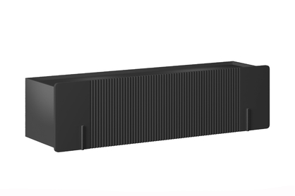 Závesný TV stolík Malmi 150 cm - čierny mat / čierna