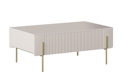 Konferenčný stolík Malmi 100 cm - kašmírová / zlatá