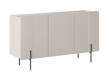 Komoda Malmi 150 cm trojdverová - kašmír / čierne nohy