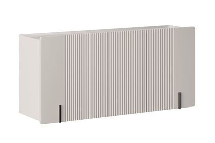 Závěsná komoda Malmi 150 cm třídveřová - kašmír / černá