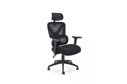 Ergonomické kancelárske kreslo Lorendi otočné - čierna ekokoža