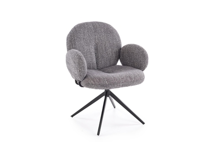 Otočná čalouněná židle Olton - šedá