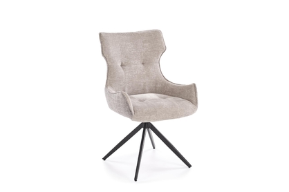 Otočená čalúnená stolička Rippla - popolavá