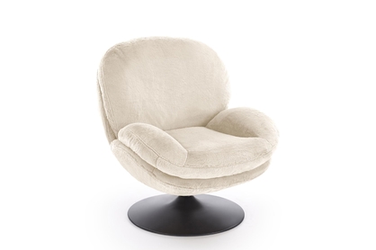 Otočné relaxační křeslo Sella - béžový samet