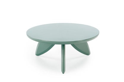 Kulatý konferenční stolek Soraya 80 cm – světle modrá