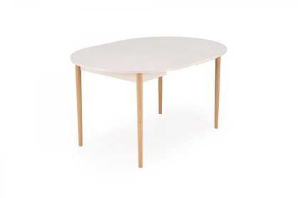 Rozkládací jídelní stůl Elaris - 102-142x102 cm - kašmír / dub natural