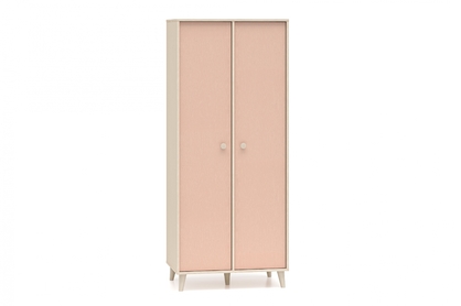 Šatníková skriňa Marla 80 cm - piesková púšť / millennial pink