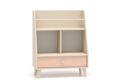 Regál do detskej izby Marla 72 cm - púštny piesok / ružová