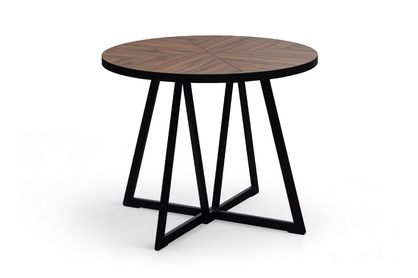 Rozkladací jedálenský stôl Cedrus Rozeta 95-150x95 cm - dub estana / čierna