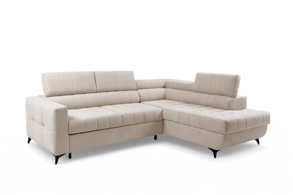 Rozkládací rohová sedací souprava Nardo L pravá - béžová Pretty 03