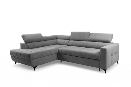 Rozkládací rohová sedací souprava Nardo L levá - šedá Pretty 17