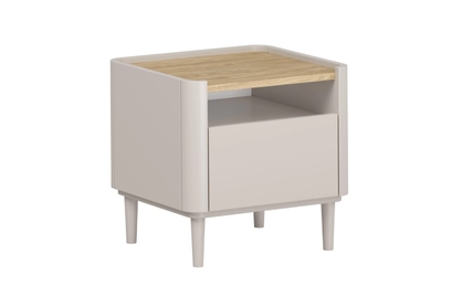 Nočný stolík Elivo 50 cm na nožičkách - kašmírová / dub olejovaný