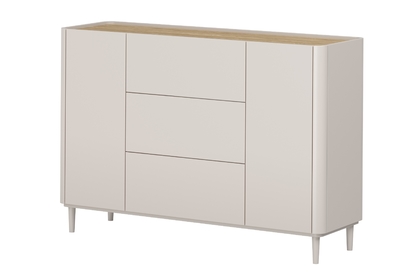 Komoda Elivo 150 cm na nožkách - kašmírová / dub olejovaný