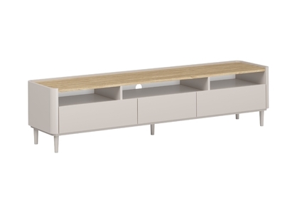 TV stolík Elivo 200 cm na nožičkách - kašmírová / dub olejovaný