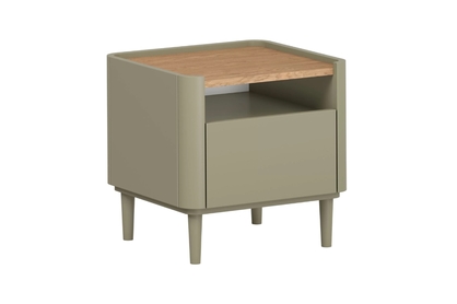 Nočný stolík Elivo 50 cm na nožičkách - eukalyptus / dub baltic dune