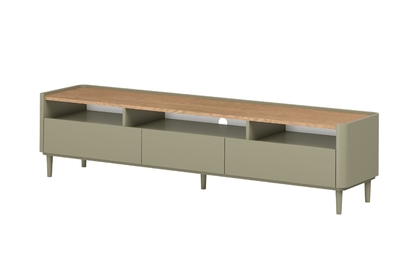 TV stolek Elivo 200 cm na nožkách - eukalyptus / dub baltic dune