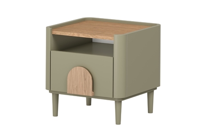 Nočný stolík Amilio 50 cm - eukalyptus / dub baltic dune / dub prírodný