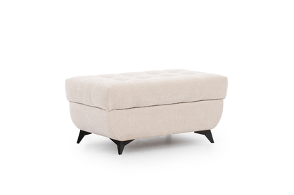 Taburet s úložným priestorom Dragonis - béžový šenil Ditra New 20